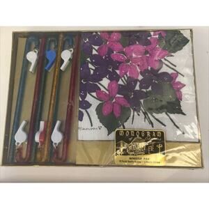 Vintage Monogram of California 6 Whistle Stirrers 18 Paper Cocktail Napkins NEW